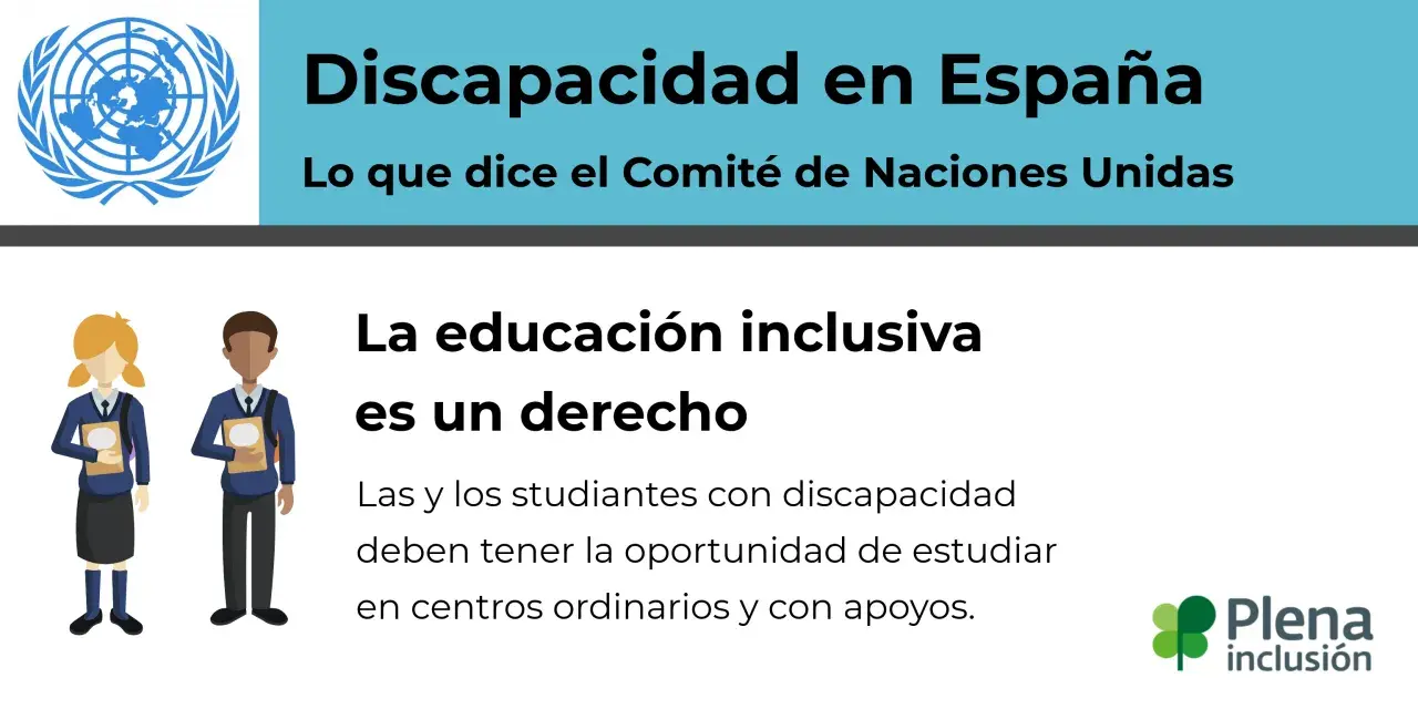 El colegio inclusivo es un derecho. Dos estudiantes, uno con cabello rubio y otro con cabello oscuro, sonríen mientras sostienen libros.