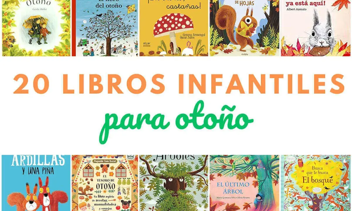 Colección de portadas de libros infantiles para el otoño. Un cuento de otoño perfecto para leer bajo las hojas caídas.