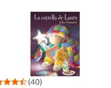 La estrella de Laura, un cuento sobre una niña leyendo bajo una manta colorida con su osito.