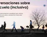 Personas diversas caminando juntas, incluyendo a alguien en silla de ruedas, simbolizando la importancia de las frases de inclusión en la escuela.