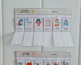 Tableros para organizar las actividades de la vida cotidiana: "Mi Rutina de Mañana" y "Mi Rutina de Tarde", con imágenes ilustrativas.