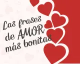 Las frases de amor más bonitas, como las que inspiran a los niños, adornan este diseño con corazones rojos.