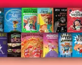 Colección de libros infantiles, ideales para niños de 9 años, con portadas coloridas y aventuras como "El hilo invisible" y "El tren fantasma".