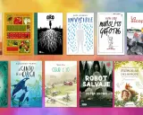 Variedad de libros infantiles y juveniles, incluyendo títulos como "El Jardín Secreto" y "Robot Salvaje", ideales como libros para niños de 10 a 12 años.