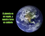 El planeta Tierra, un regalo para niños. Frases sobre la tierra nos recuerdan cuidarla.