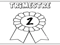 Ilustración en blanco y negro de un lazo con el número 2 en el centro y la palabra "TRIMESTRE" encima.