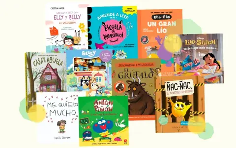 Colección de cuentos para niños de 5 años con personajes como El Grufalo, Stitch y monstruos divertidos.