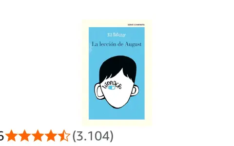 Portada del libro "Wonder: La lección de August". Ideal para todas las edades, fomenta la empatía y la aceptación.