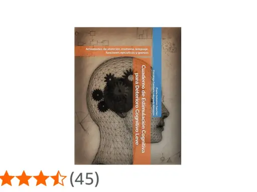 Cuaderno de Estimulación Cognitiva para Deterioro Cognitivo Leve, con actividades para atención, memoria y lenguaje. Fichas de estimulación cognitiva.