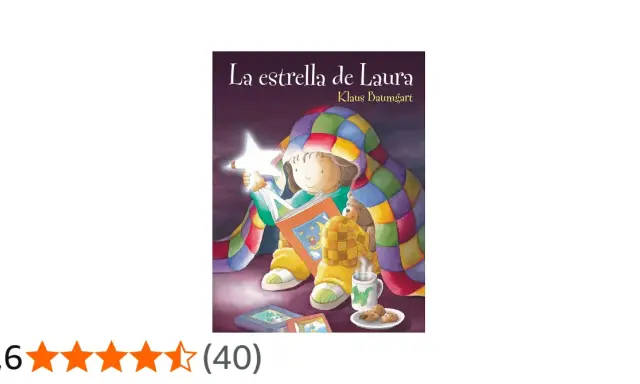 La estrella de Laura, un cuento sobre una niña leyendo bajo una manta colorida con su osito.