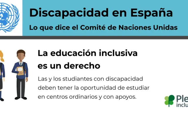 El colegio inclusivo es un derecho. Dos estudiantes, uno con cabello rubio y otro con cabello oscuro, sonríen mientras sostienen libros.