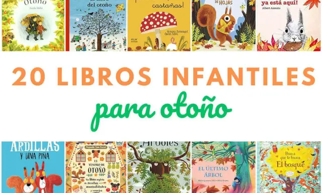 Colección de portadas de libros infantiles para el otoño. Un cuento de otoño perfecto para leer bajo las hojas caídas.