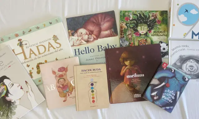 Colección de cuentos para niños mayores, con títulos como "Hadas", "Mamá Naturaleza" y "El Ratón más Grande del Mundo".