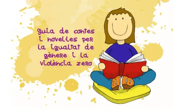 Niña leyendo un libro sobre cuentos no sexistas, promoviendo la igualdad de género y la violencia cero.